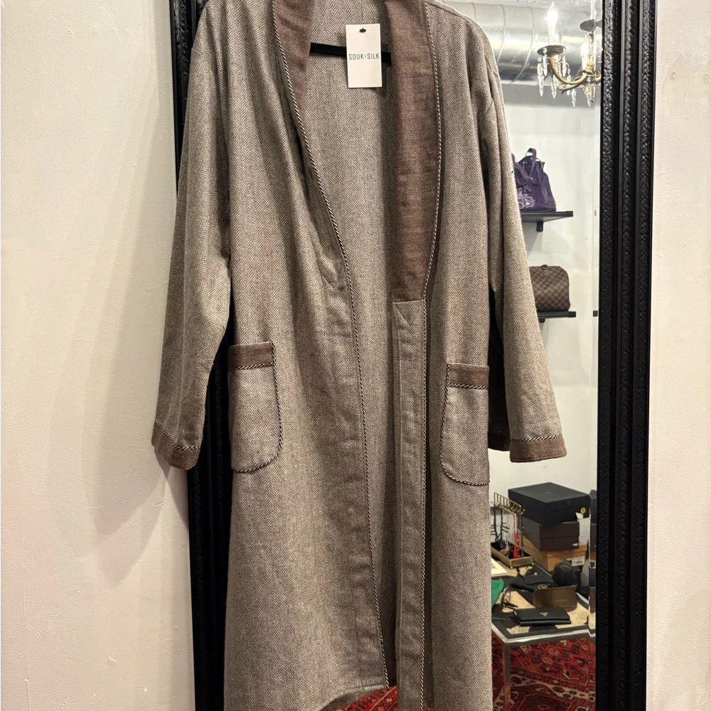 Grey wool Robe/Coat - Picture 1 of 4